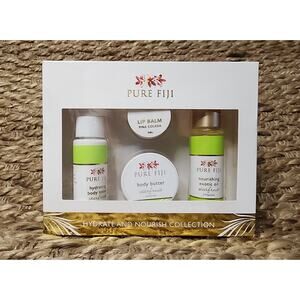 New! Pure Fiji Hydrate And Nourish Skincare Collection Travel Kit